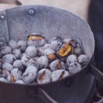 castañas cocinando