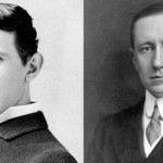 Izquierda N. Tesla y derecha G. Marconi