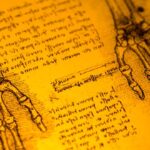 writing-and-drawing-of-two-skeleton-arms-and-hand-bones-illustration-id463945449