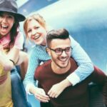 group-of-friends-having-fun-in-underground-metropolitan-station-young-picture-id1051239748