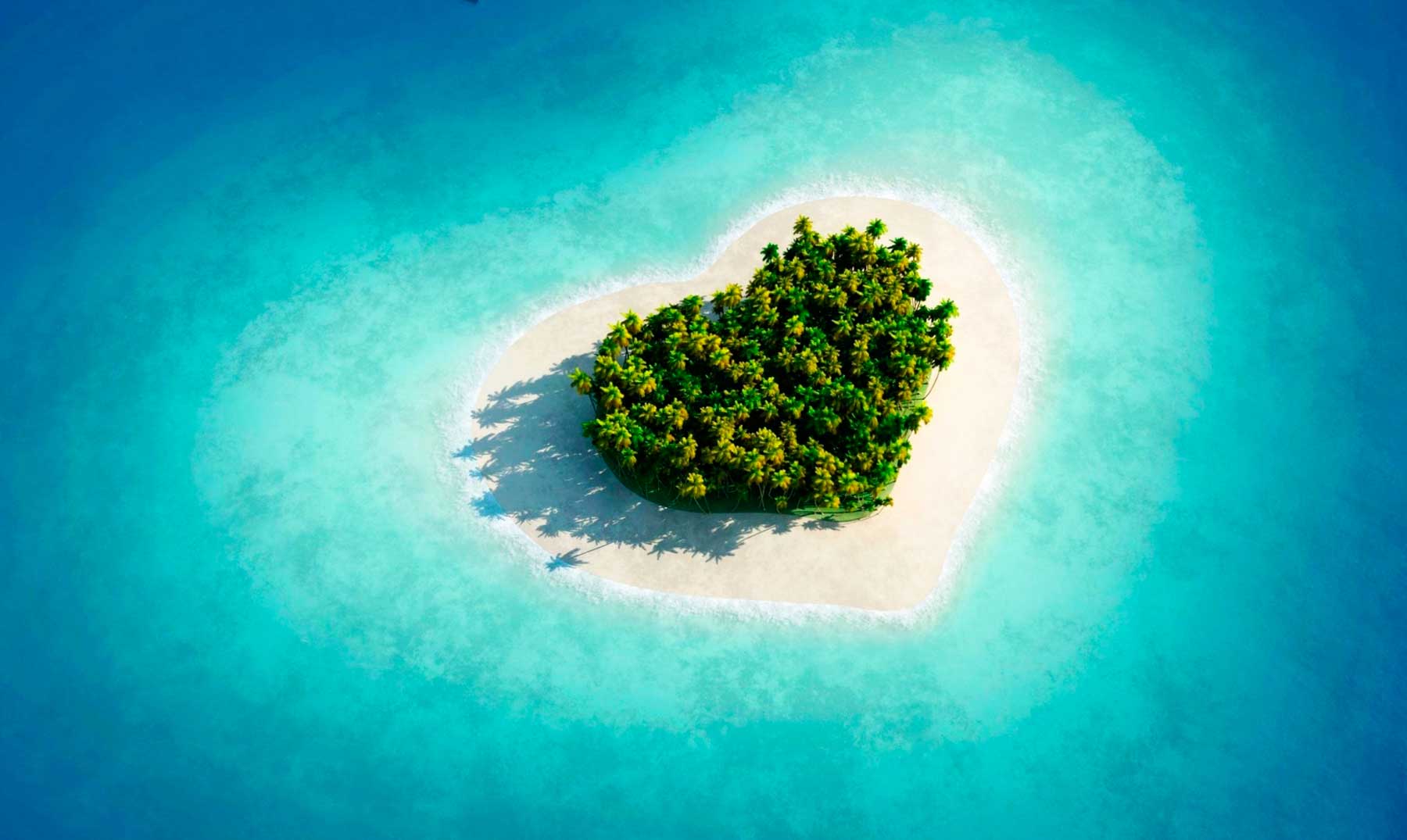 Las tres islas en forma de corazón