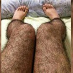 Medias con pelos femeninas
