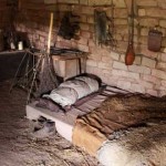 Cama medieval sencilla