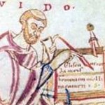 Detalle de ilustración medieval de Guido de Arezzo