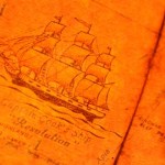 Ilustración del barco del Capitán James Cook