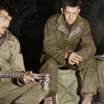 Detalle. Soldados americanos,  Battle of the Bulge 1944. Fotografía recoloreada con Photoshop