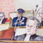 Ilustración del Juicio de Klaus Barbie