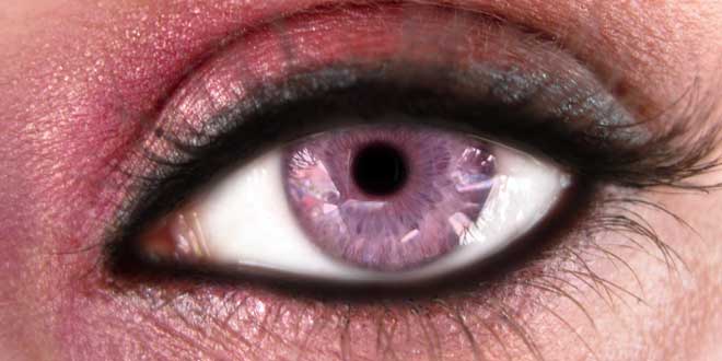 ojos violeta