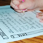 escritura infantil a mano