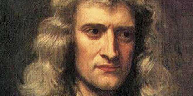 Detalle de retrato de Isaac Newton por Godfrey Kneller (1689)