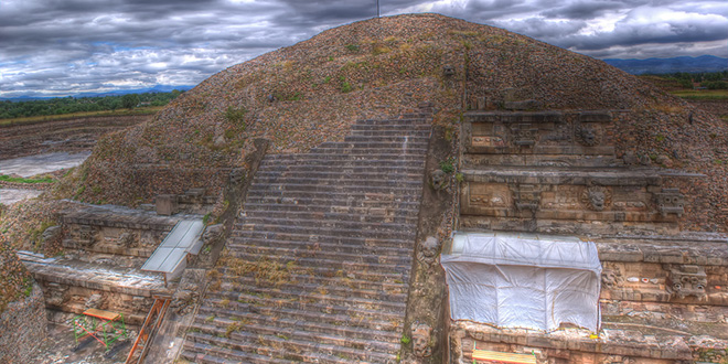 Templo del dios Quetzalcóatl, en Teotihuacán, México
