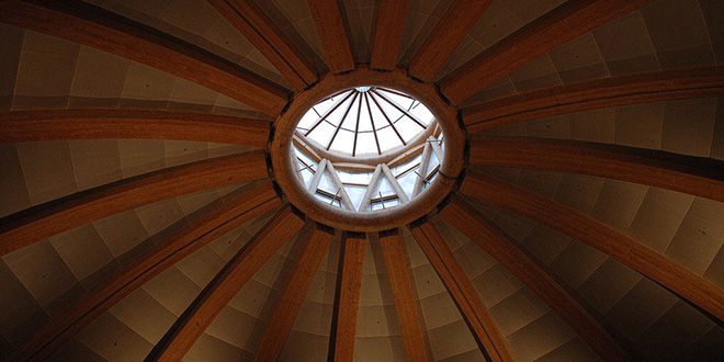 El techo del domo, visto desde adentro