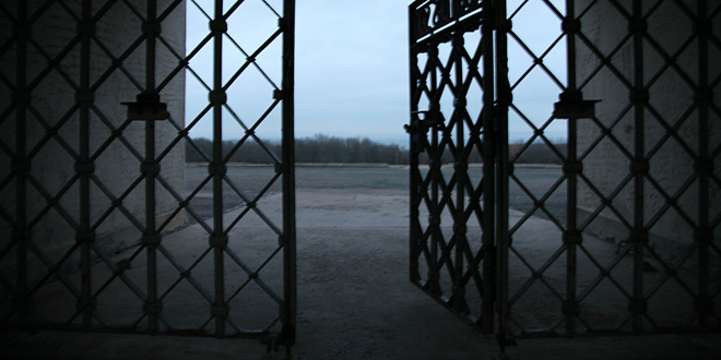 Entrada al campo de trabajos forzados alemán Buchenwald