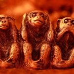 monos sabios, leyenda, juzgar a los mortales