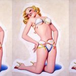 Ilustración de Enoch Bolles, chicas pin-up