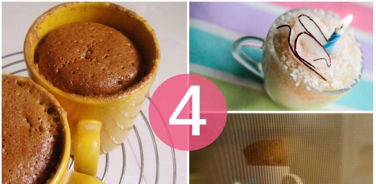 4 postres INCREÍBLES con una taza y un microondas 4 postres INCREÍBLES con una taza y un microondas