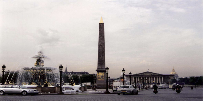 Plaza de La Concordia, en París, donde estaba instalada la guillotina