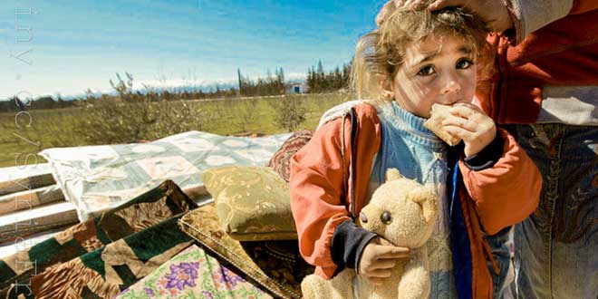 niña refugiados siria