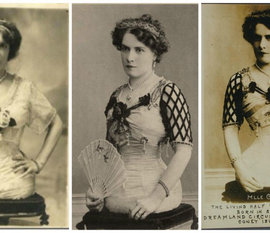 Mademoiselle Grabrielle, la bella mujer «partida por la mitad» Mademoiselle Grabrielle, la bella mujer partida por la mitad