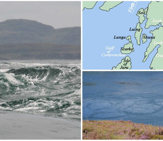El mortal remolino de Corryvreckan (Escocia) El mortal remolino de Corryvreckan (Escocia)