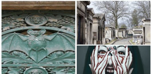 Simbología vampírica en un cementerio de París
