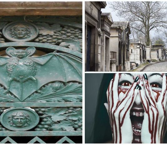 Simbología vampírica en un cementerio de París