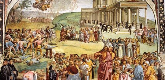 Símbolos ocultos en La predicación del Anticristo de Signorelli Símbolos ocultos en La predicación del Anticristo de Signorelli