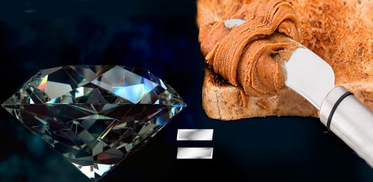 ¡Increíble! La crema de cacahuete puede convertirse en diamantes, en ciertas condiciones ¡Increíble! La crema de cacahuete puede convertirse en diamantes, en ciertas condiciones