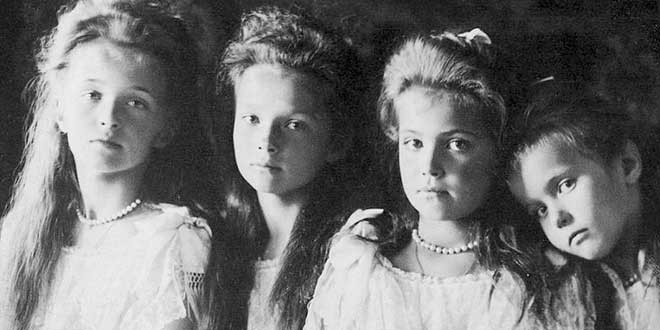 La terrible muerte de las hijas del Zar, Olga, Tatiana, María y Anastasia
