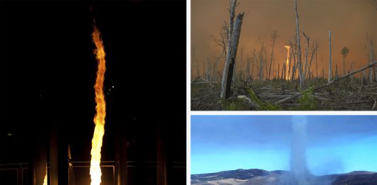 Tornado de fuego o «dedo del diablo»: EXISTE Tornado de fuego o "dedo del diablo": EXISTE