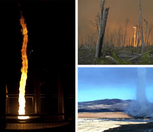 Tornado de fuego o «dedo del diablo»: EXISTE Tornado de fuego o "dedo del diablo": EXISTE