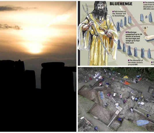 Bluestonehenge, el círculo azul al lado de Stonehenge Bluestonehenge, el círculo azul al lado de Stonehenge