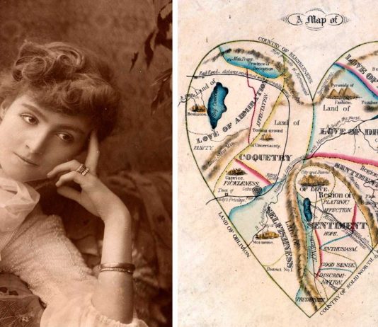 El mapa del corazón de una mujer de 1833 El mapa del corazón de una mujer de 1833
