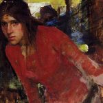 mujer vestida de rojo, menstruacion en el pasado