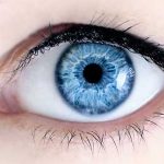 ojos azules, fotografía de cerca