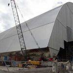 El Sarcófago de Chernóbil en contrucción desde otra perspectiva, por Tim Porter