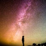 vía láctea, humano contando estrellas