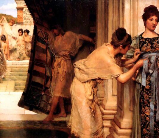 mujer de la antigua roma