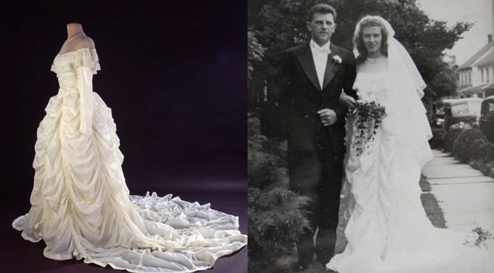 La emocionante historia del vestido de novia hecho con tela de paracaídas
