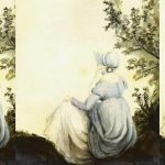 Acuarela que ilustra a Jane Austen, obra de su hermana Cassandra Austen