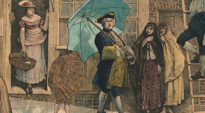 La triste historia del primer inglés que utilizó un paraguas
