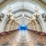 curiosidades de asia, Rusia, pasillo del metro de moscú