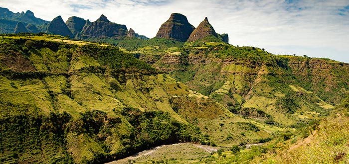 Curiosidades de África, Etiopía, paisaje de las montañas Simen