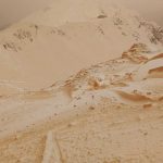 Nieve naranja sobre Europa. ¿Cómo es posible?