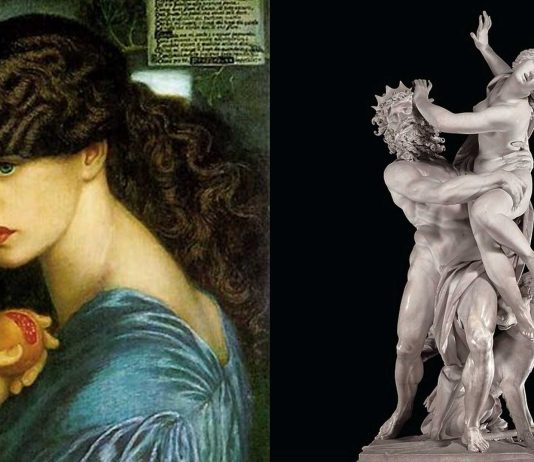 El rapto de Proserpina o Perséfone por parte de Hades o Plutón