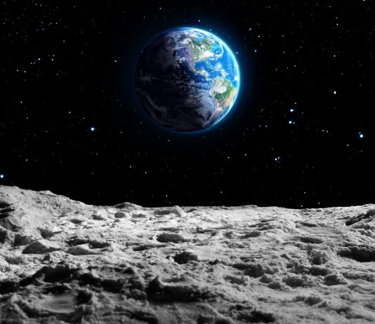 agua en la luna