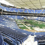 edificios abandonados, estadio