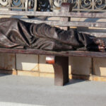 Cristo sin techo en Madrid.
