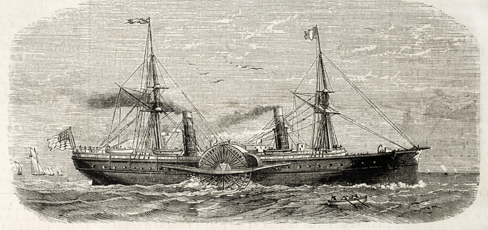 Inventos de la Revolución Industrial. Barco de vapor