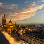 Mexico, Guadalajara Cathedral Basilica in historic center near Plaza de Armas and Liberation Square